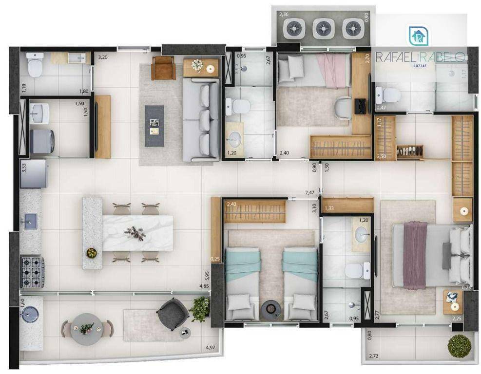 Apartamento à venda com 3 quartos, 123m² - Foto 13