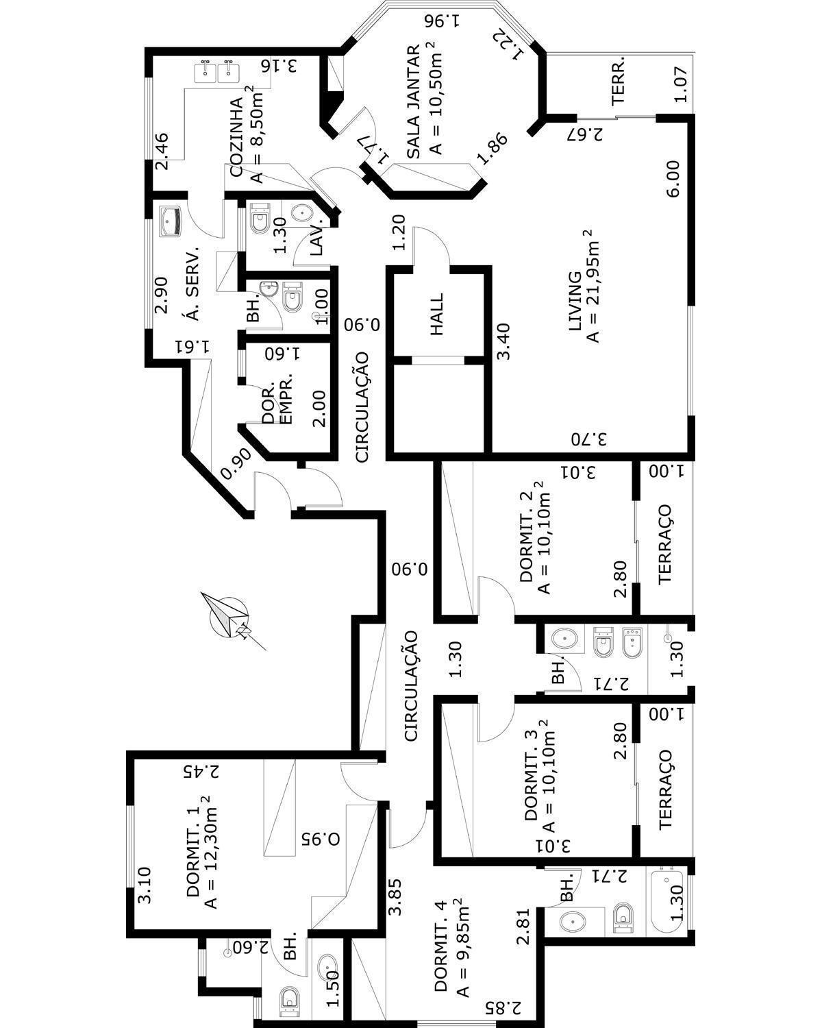 Apartamento à venda com 4 quartos, 157m² - Foto 3