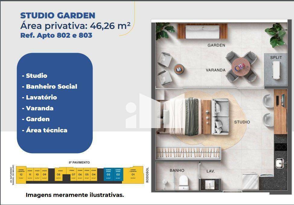 Apartamento à venda com 1 quarto, 28m² - Foto 10