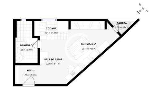 Apartamento à venda com 1 quarto, 31m² - Foto 9