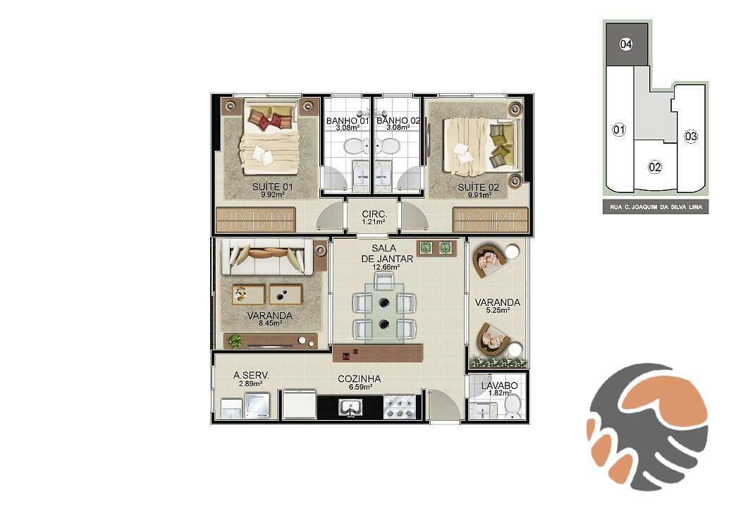 Apartamento à venda com 2 quartos, 88m² - Foto 60