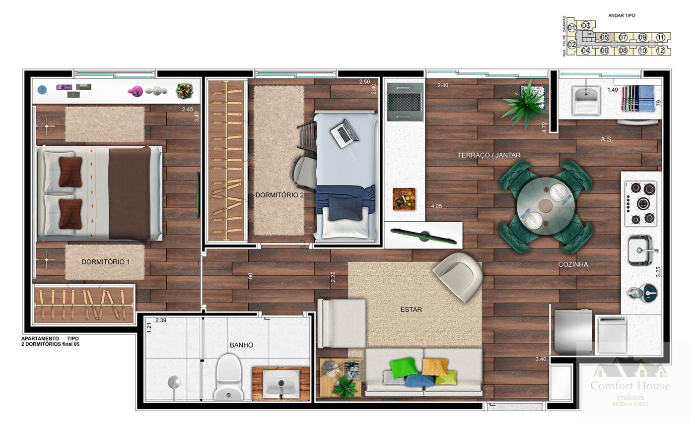 Apartamento à venda com 2 quartos, 43m² - Foto 39