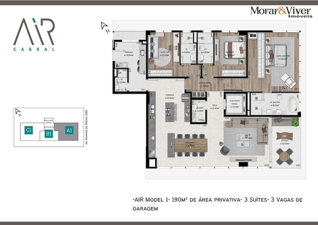 Apartamento à venda com 3 quartos, 190m² - Foto 17