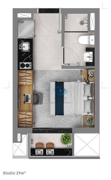 Kitnet e Studio à venda com 1 quarto, 21m² - Foto 11