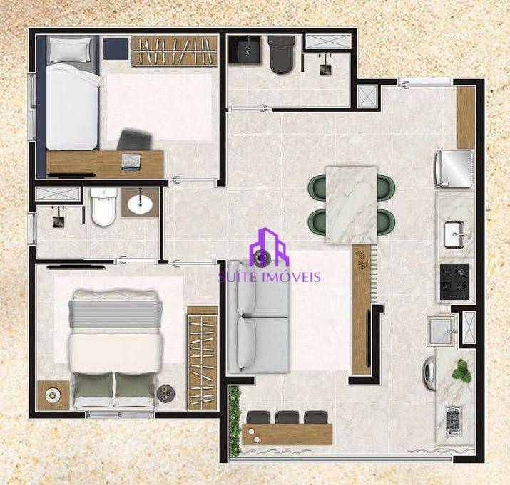 Apartamento à venda com 2 quartos, 42m² - Foto 7