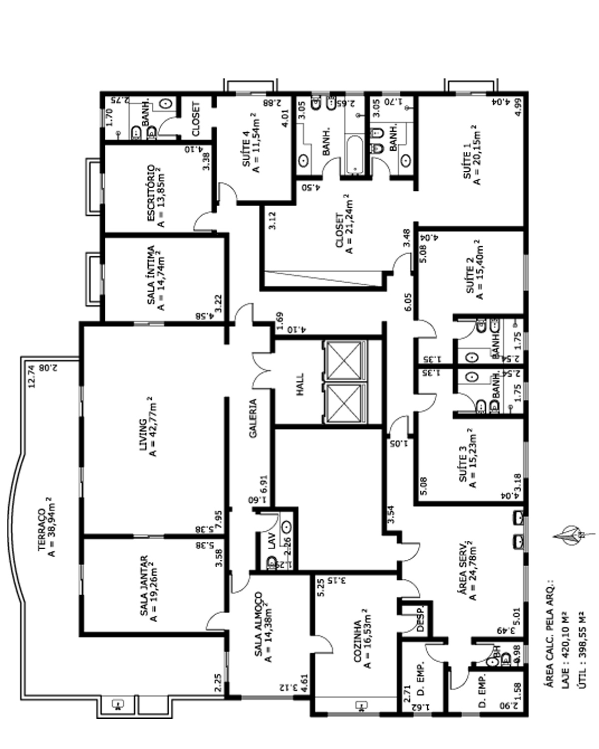 Apartamento à venda com 4 quartos, 420m² - Foto 3