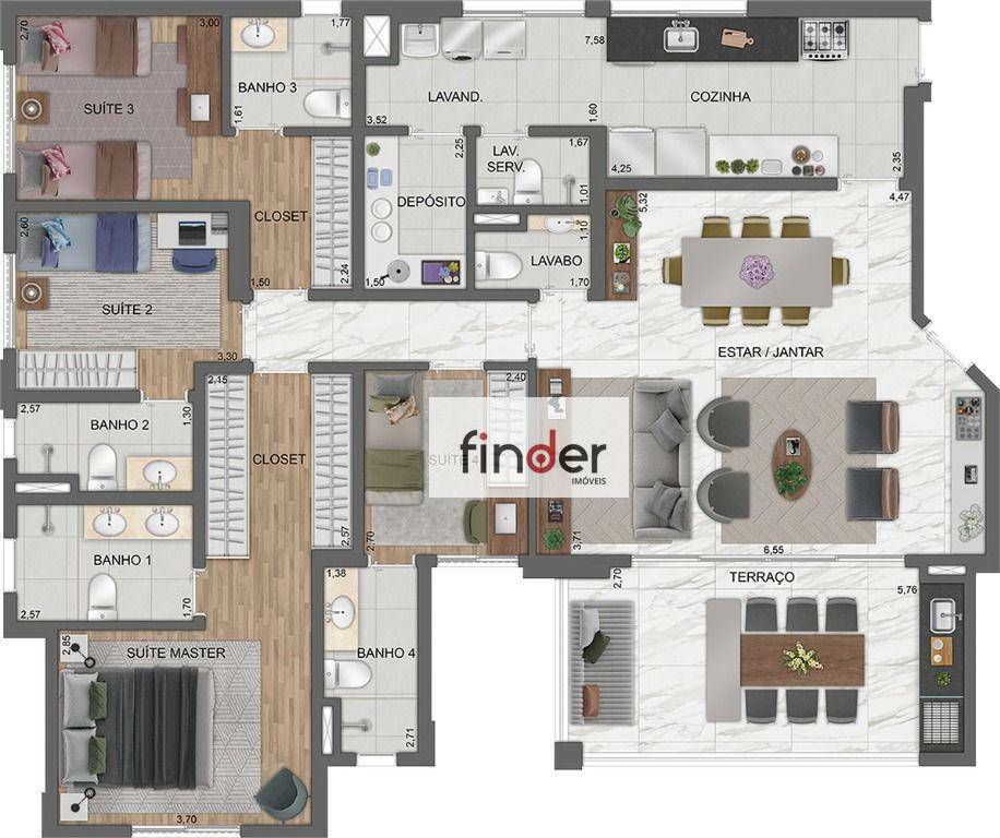 Apartamento à venda com 4 quartos, 152m² - Foto 21