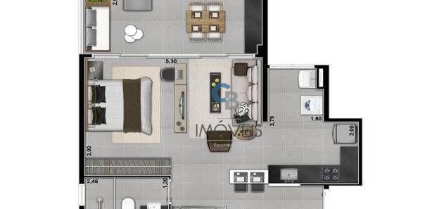 Apartamento à venda com 1 quarto, 55m² - Foto 8