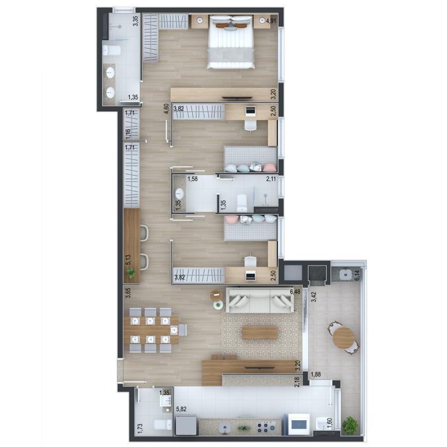 Apartamento à venda com 2 quartos, 91m² - Foto 11