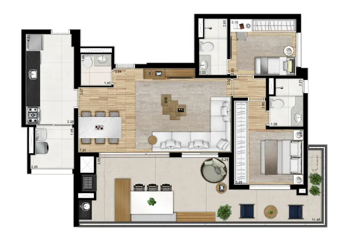 Apartamento à venda com 2 quartos, 72m² - Foto 11