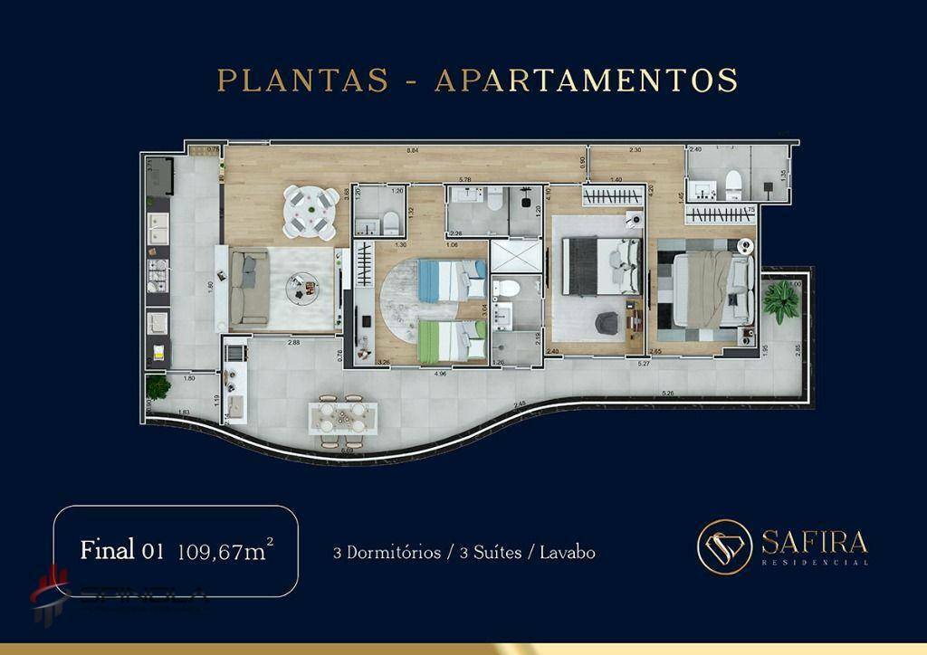 Apartamento à venda com 3 quartos, 109m² - Foto 17