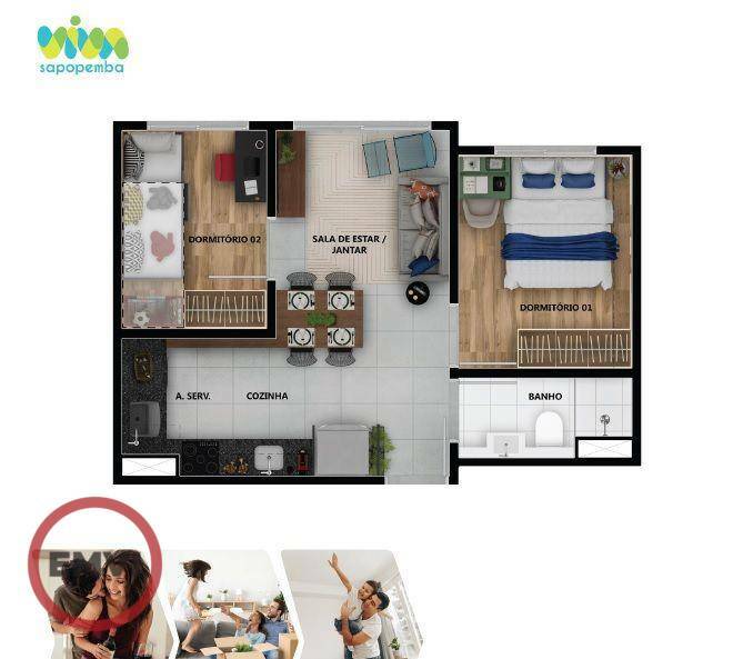 Apartamento à venda com 2 quartos, 35m² - Foto 15