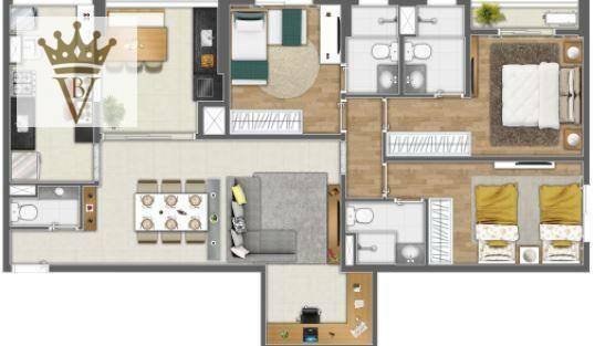 Apartamento à venda com 3 quartos, 102m² - Foto 7