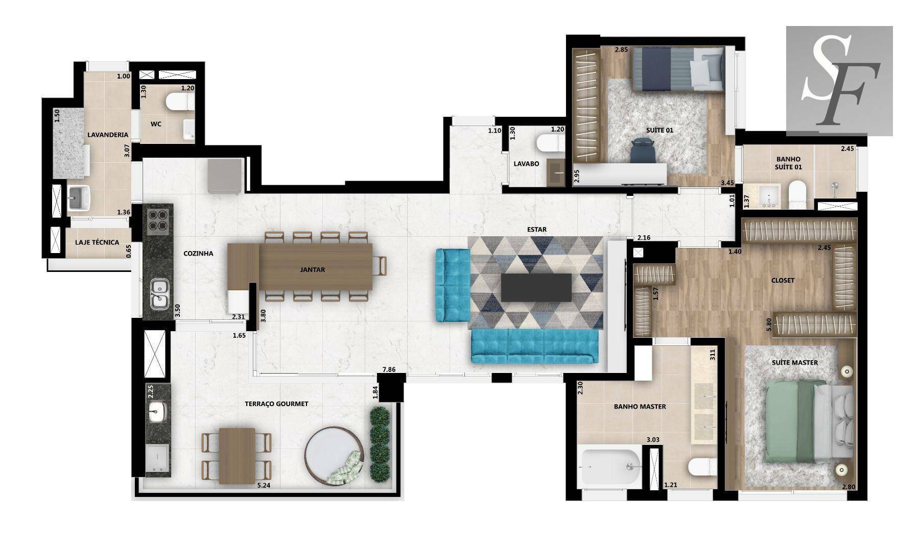 Apartamento à venda com 3 quartos, 131m² - Foto 17