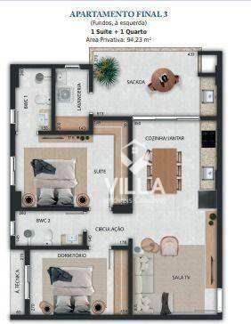 Apartamento à venda com 2 quartos, 88m² - Foto 2