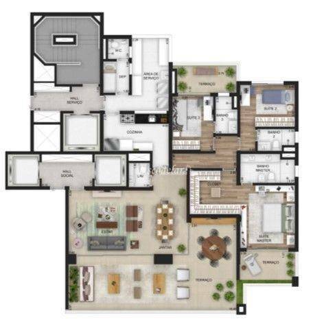 Apartamento à venda com 3 quartos, 208m² - Foto 7