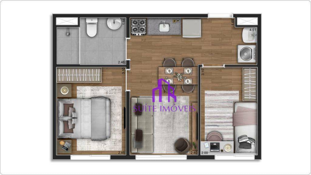 Apartamento à venda com 2 quartos, 37m² - Foto 25