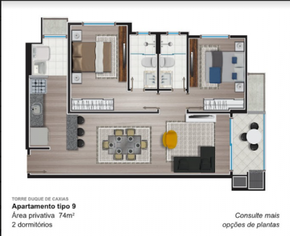 Apartamento à venda com 2 quartos, 67m² - Foto 13