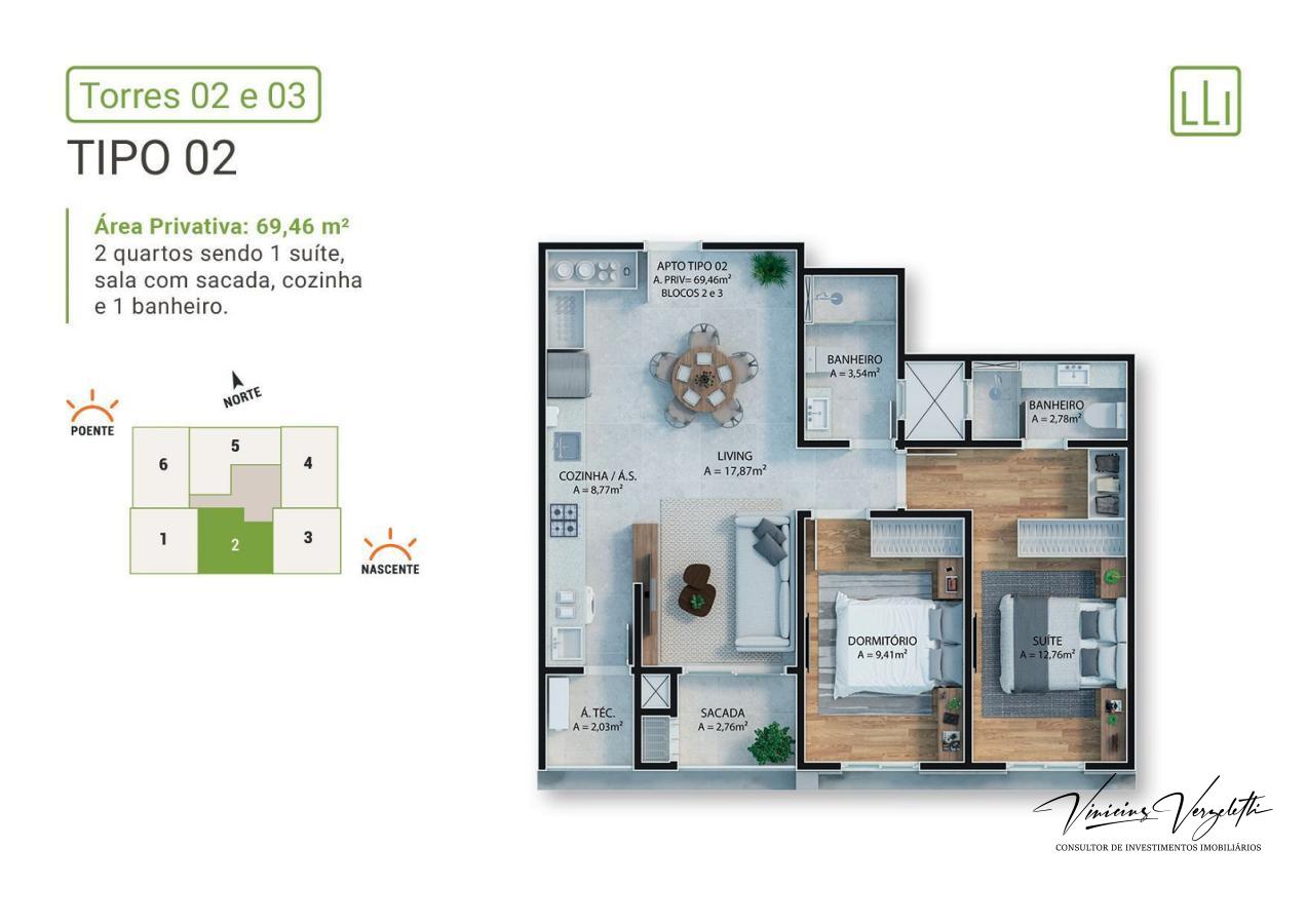 Apartamento à venda com 2 quartos, 69m² - Foto 16