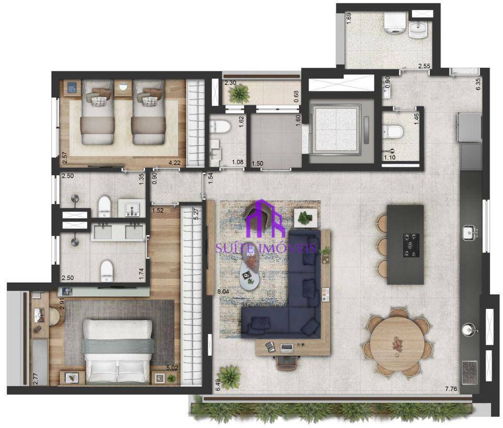 Apartamento à venda com 2 quartos, 127m² - Foto 45