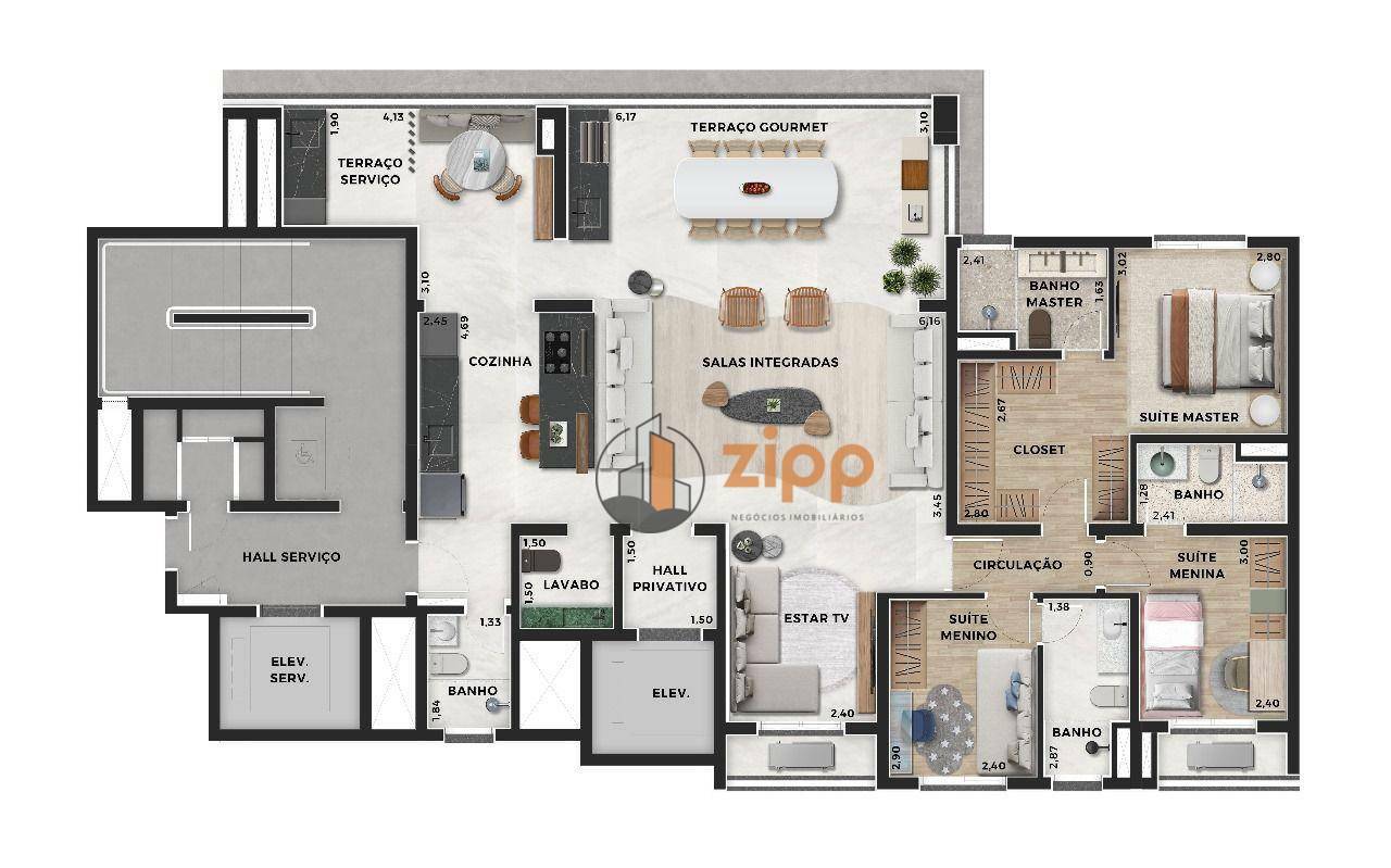 Apartamento à venda com 3 quartos, 148m² - Foto 10