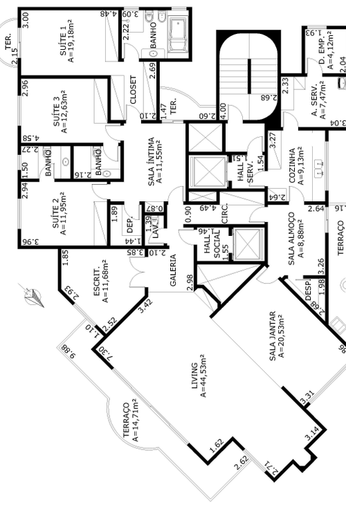 Apartamento à venda com 4 quartos, 233m² - Foto 3