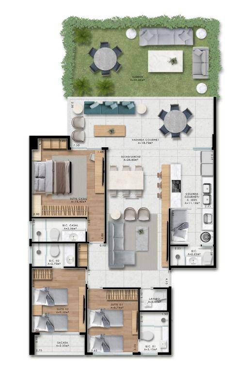 Apartamento à venda com 3 quartos, 115m² - Foto 37