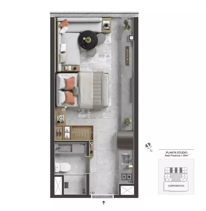 Apartamento à venda com 1 quarto, 2532m² - Foto 30