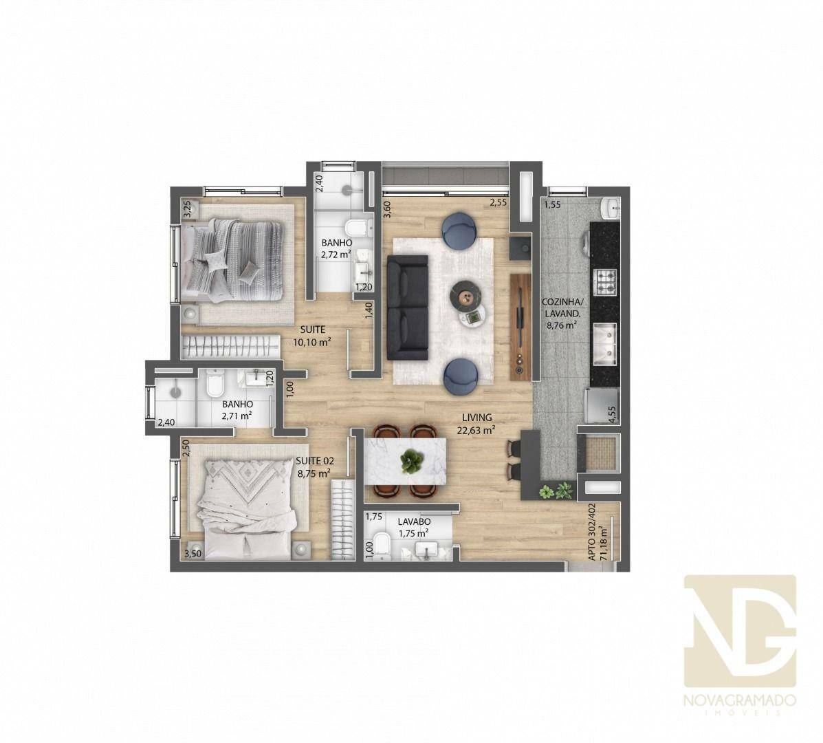 Apartamento à venda com 2 quartos, 74m² - Foto 14