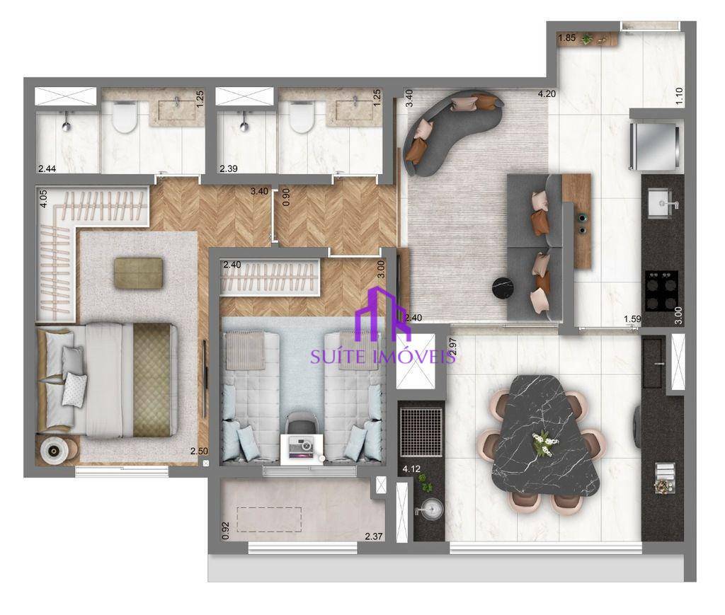 Apartamento à venda com 2 quartos, 63m² - Foto 19