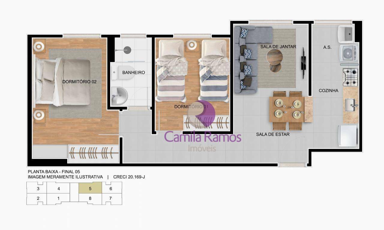 Apartamento à venda com 2 quartos, 46m² - Foto 21