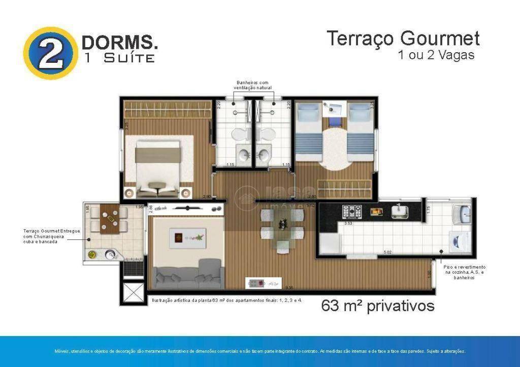 Apartamento à venda com 2 quartos, 63m² - Foto 6