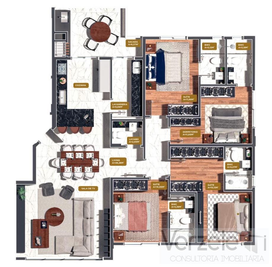 Apartamento à venda com 3 quartos, 132m² - Foto 16