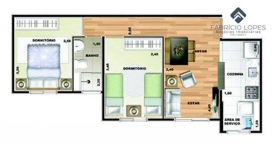 Apartamento à venda com 2 quartos, 45m² - Foto 10