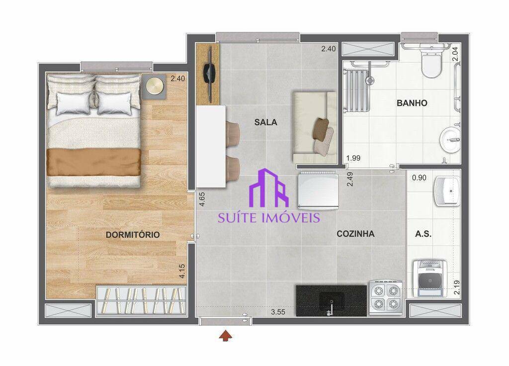 Apartamento à venda com 2 quartos, 33m² - Foto 21