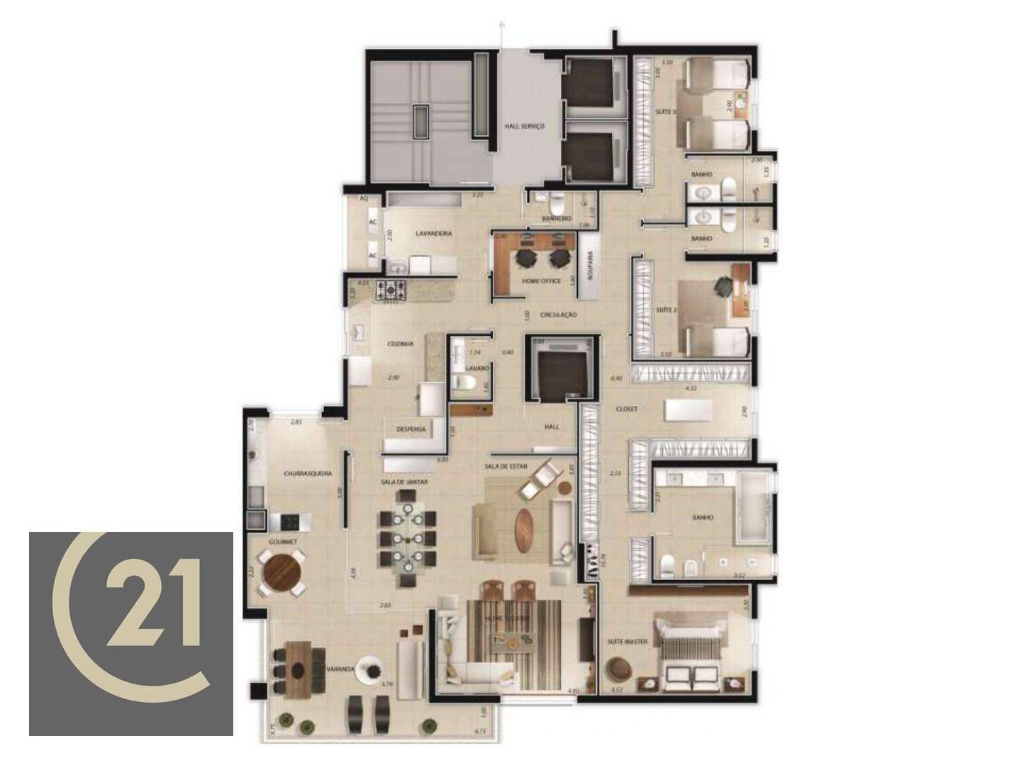 Apartamento à venda com 4 quartos, 245m² - Foto 22