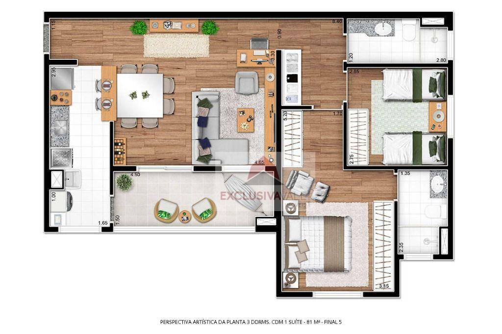 Apartamento à venda com 3 quartos, 81m² - Foto 47