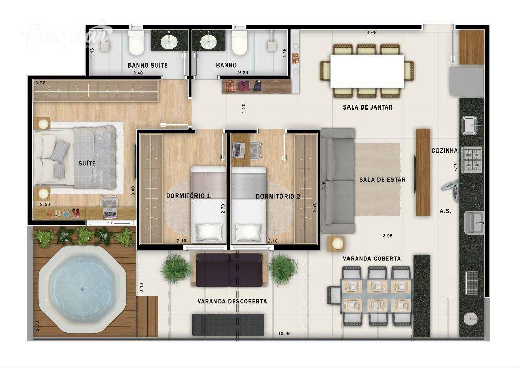 Apartamento Lançamentos com 3 quartos, 64m² - Foto 28