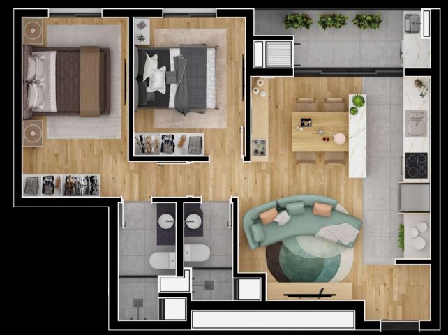 Apartamento à venda com 2 quartos, 54m² - Foto 55