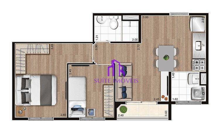 Apartamento à venda com 2 quartos, 37m² - Foto 12