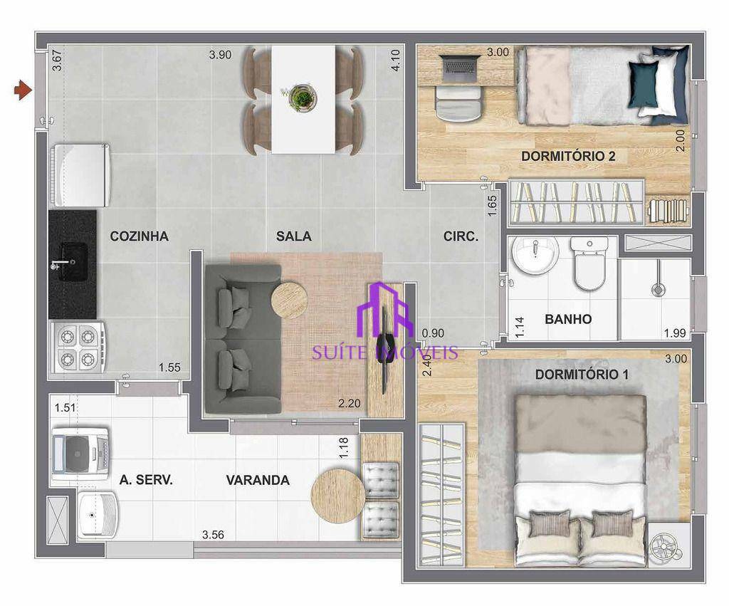 Apartamento à venda com 1 quarto, 34m² - Foto 28