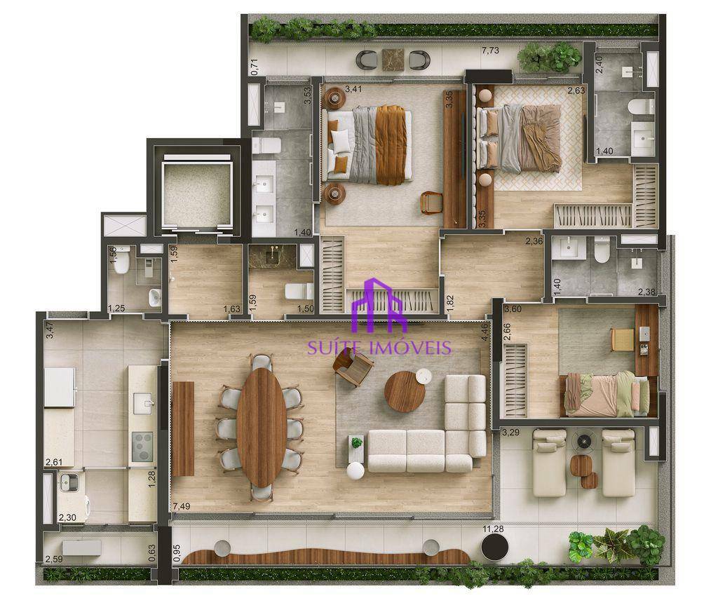 Apartamento à venda com 3 quartos, 207m² - Foto 27