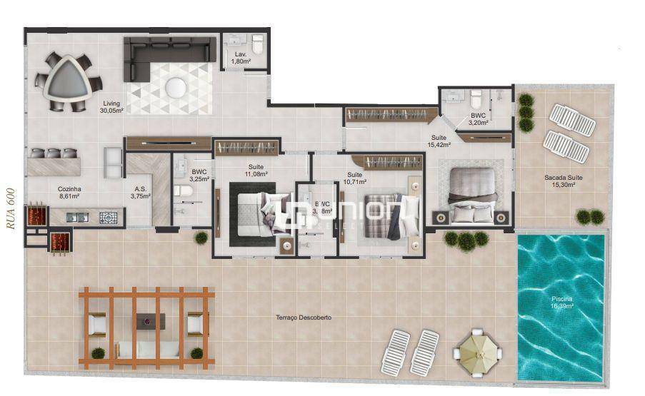 Apartamento à venda com 3 quartos, 215m² - Foto 8