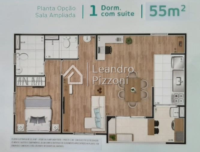 Apartamento à venda com 2 quartos, 55m² - Foto 7