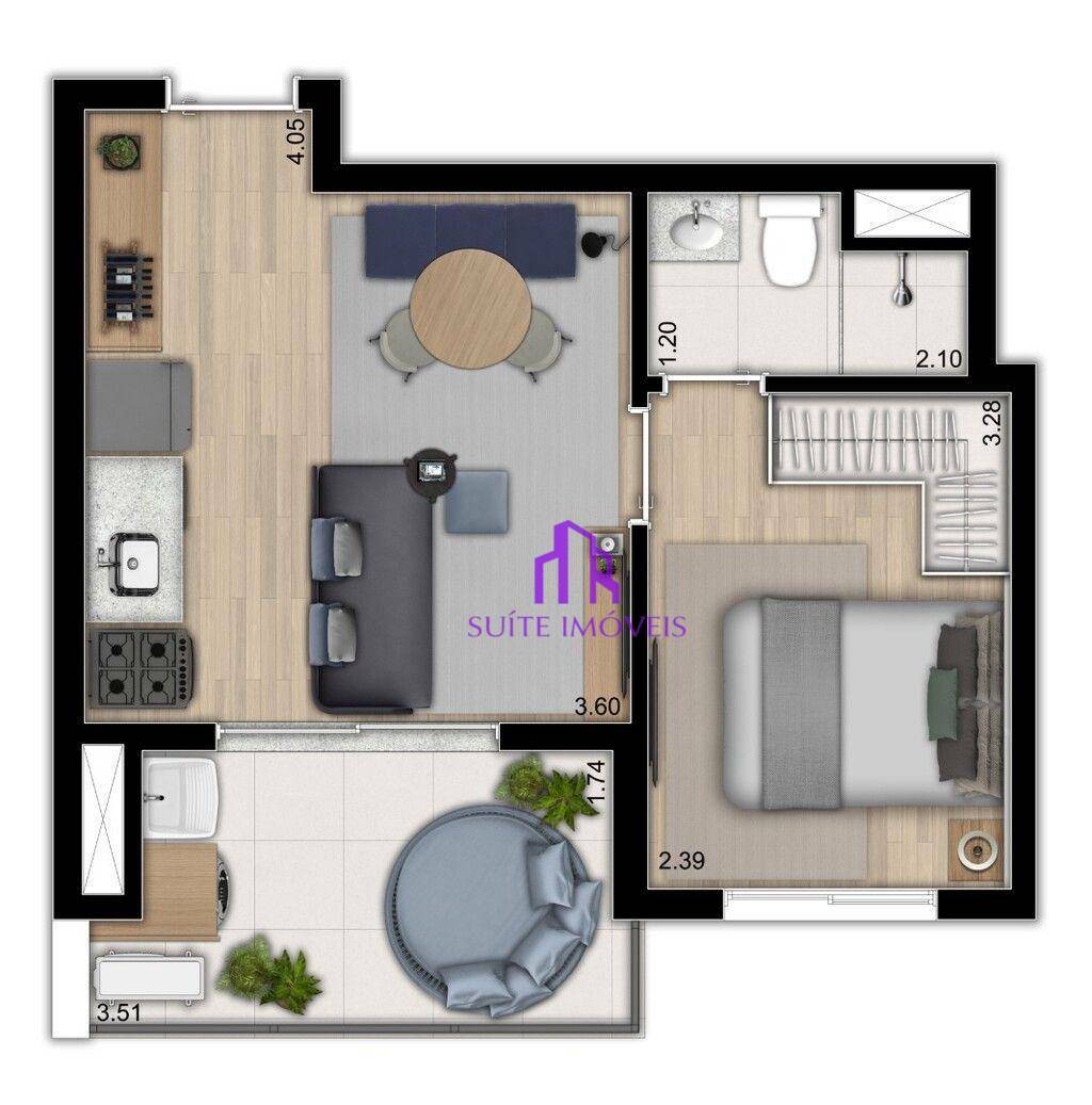 Apartamento à venda com 3 quartos, 59m² - Foto 4