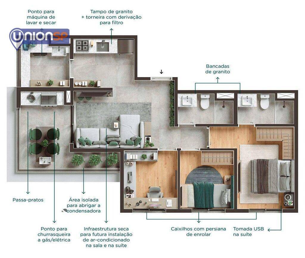 Apartamento à venda com 3 quartos, 65m² - Foto 31