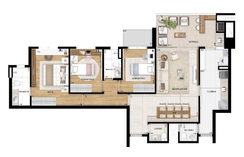 Apartamento à venda com 2 quartos, 88m² - Foto 11