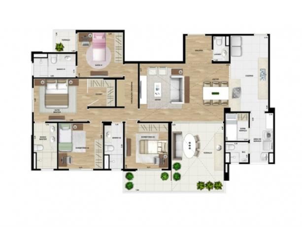 Apartamento à venda com 4 quartos, 184m² - Foto 2