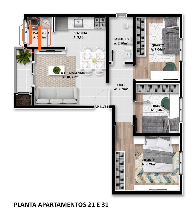 Apartamento à venda com 3 quartos, 55m² - Foto 11