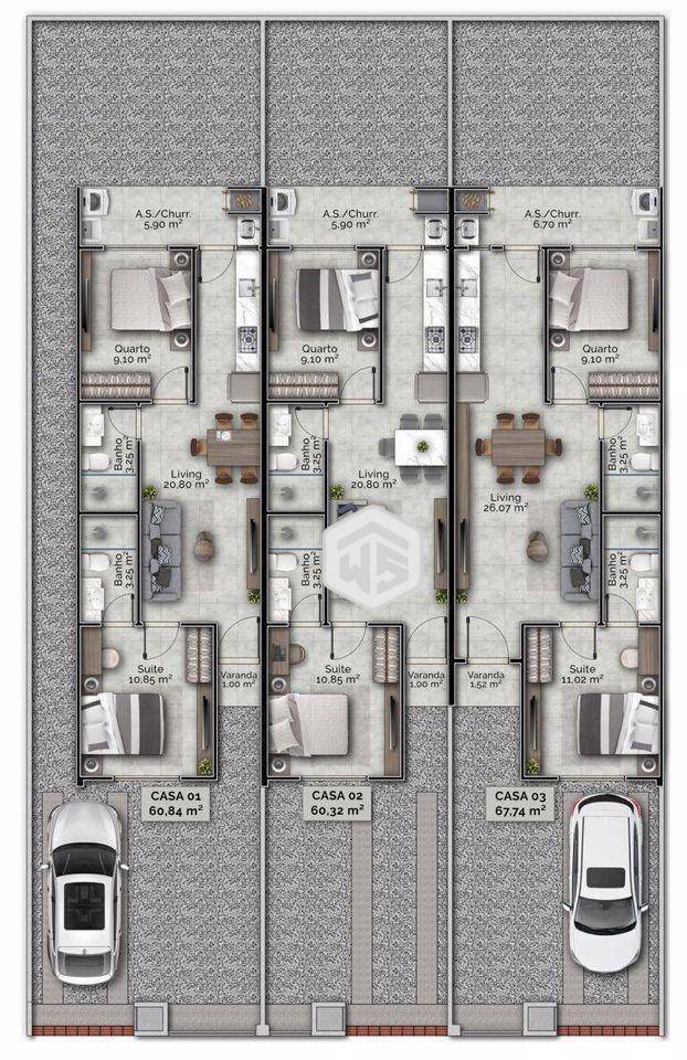 Casa de Condomínio, 2 quartos - Foto 2